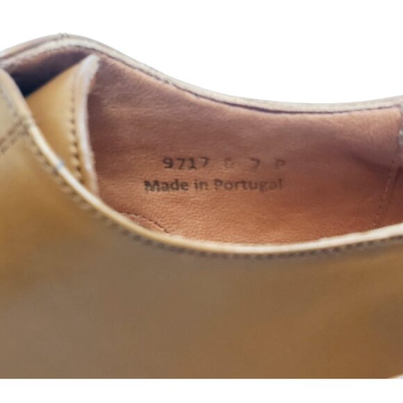 Wolf & Shepherd Closer Oxford Cap Toe Brown 9717 Leather Dress Shoes Mens US 7 P